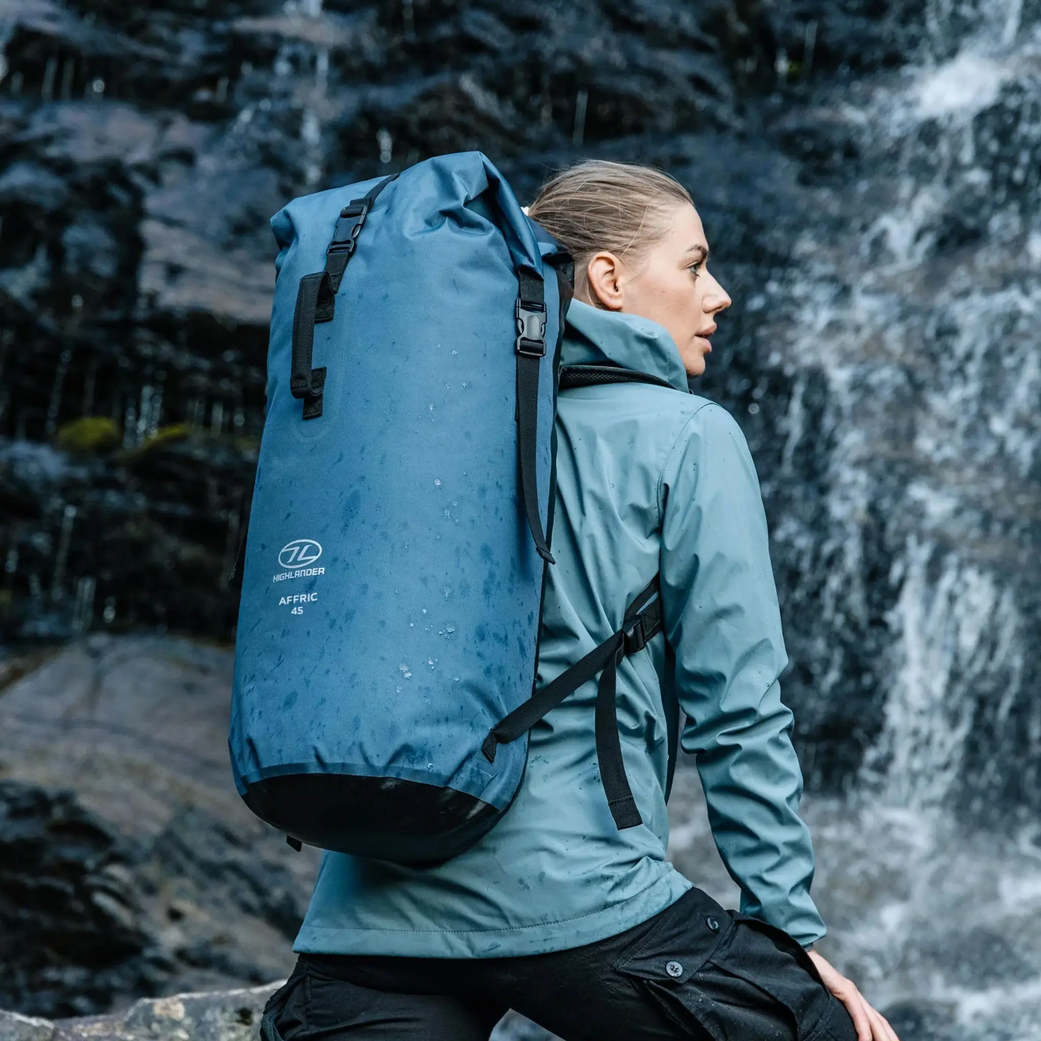 Highlander Affric Waterproof Rucksack 35L - Roll-Top Closure Bag - Image 12