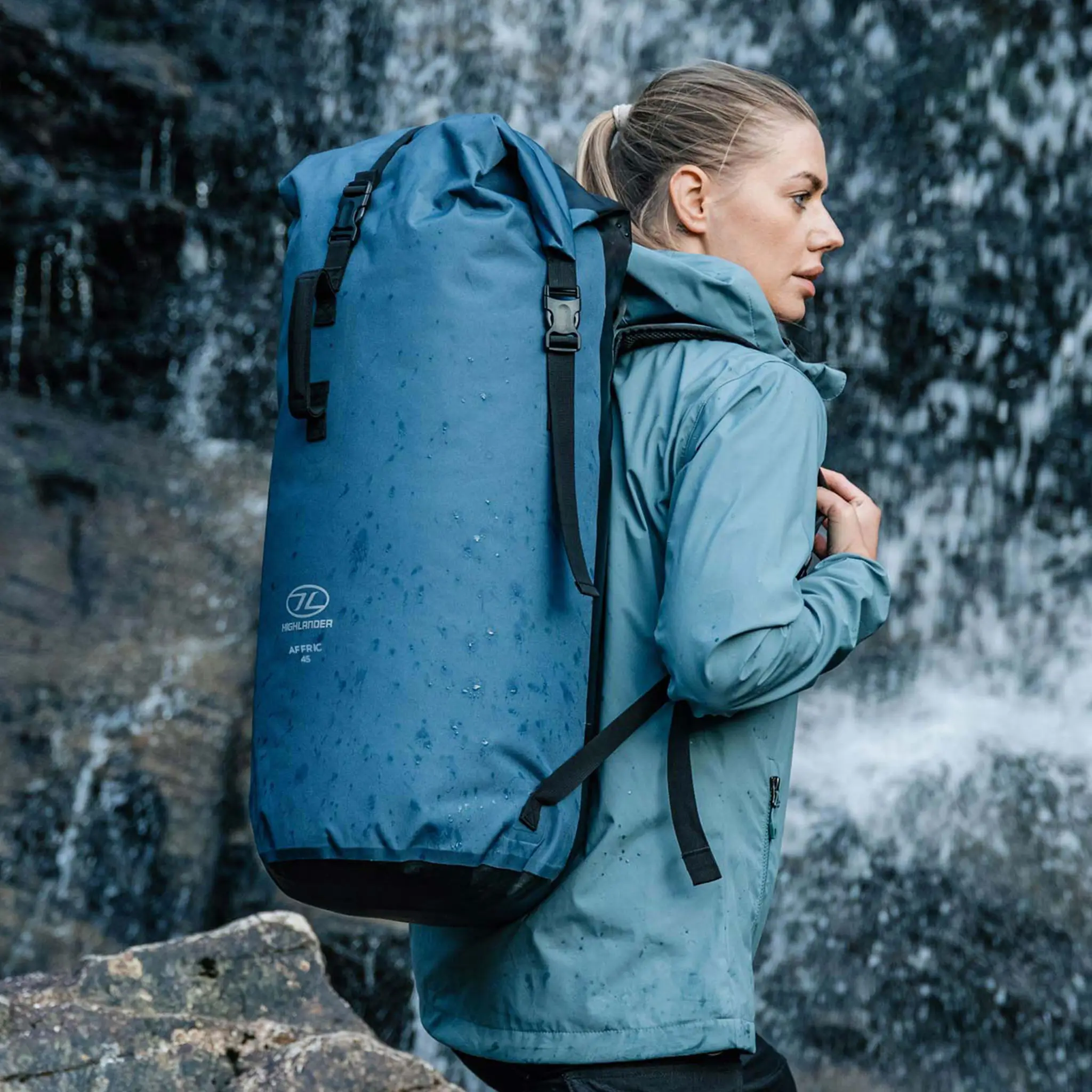 Highlander Affric Waterproof Rucksack 35L - Roll-Top Closure Bag - Image 13