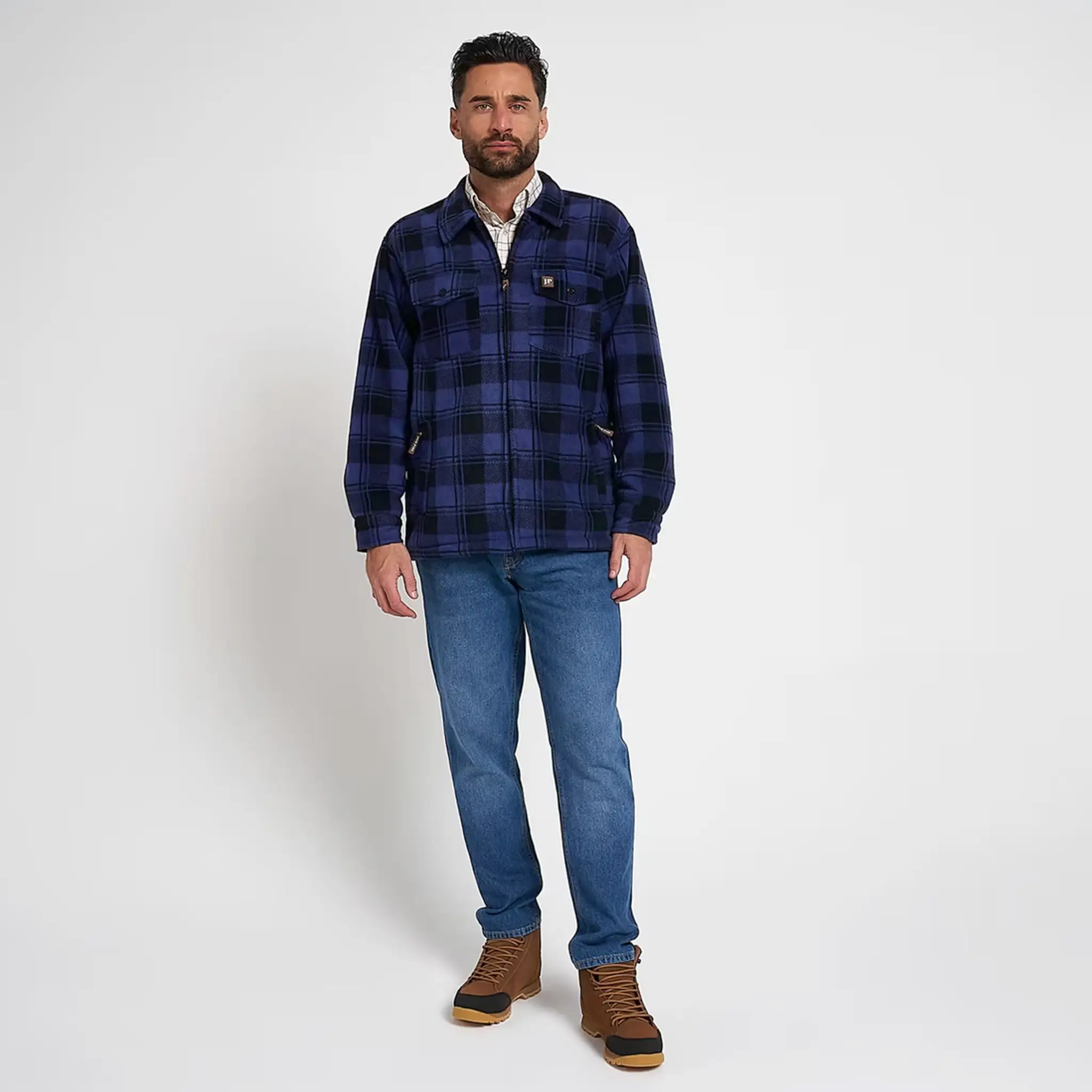 Jack Pyke Tundra Shirt - Sherpa Fleece Lined Shacket with Full Zip - Image 29