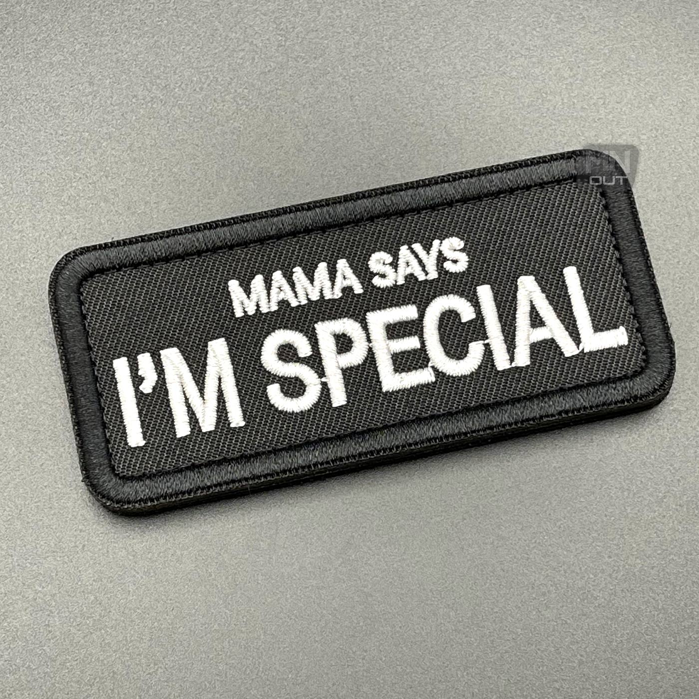 Mama Says I'm Special Patch Black, Hook & Loop, 9cm - Image 3